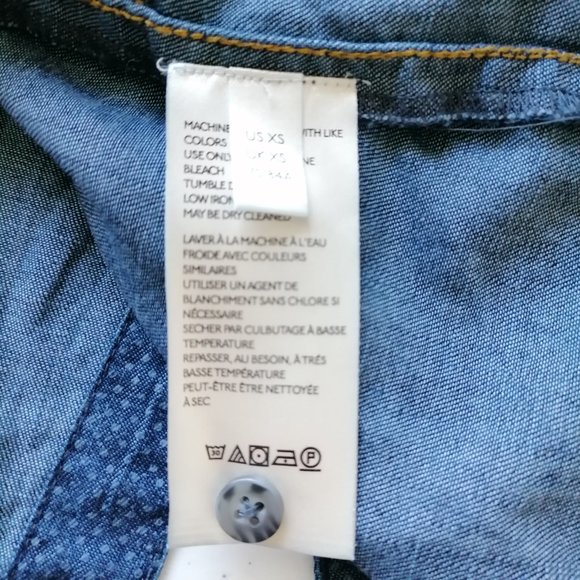 Anthropologie Pilcro And The Letter Press Womens Blue Button Up Shirt Size XS - Picture 6 of 8